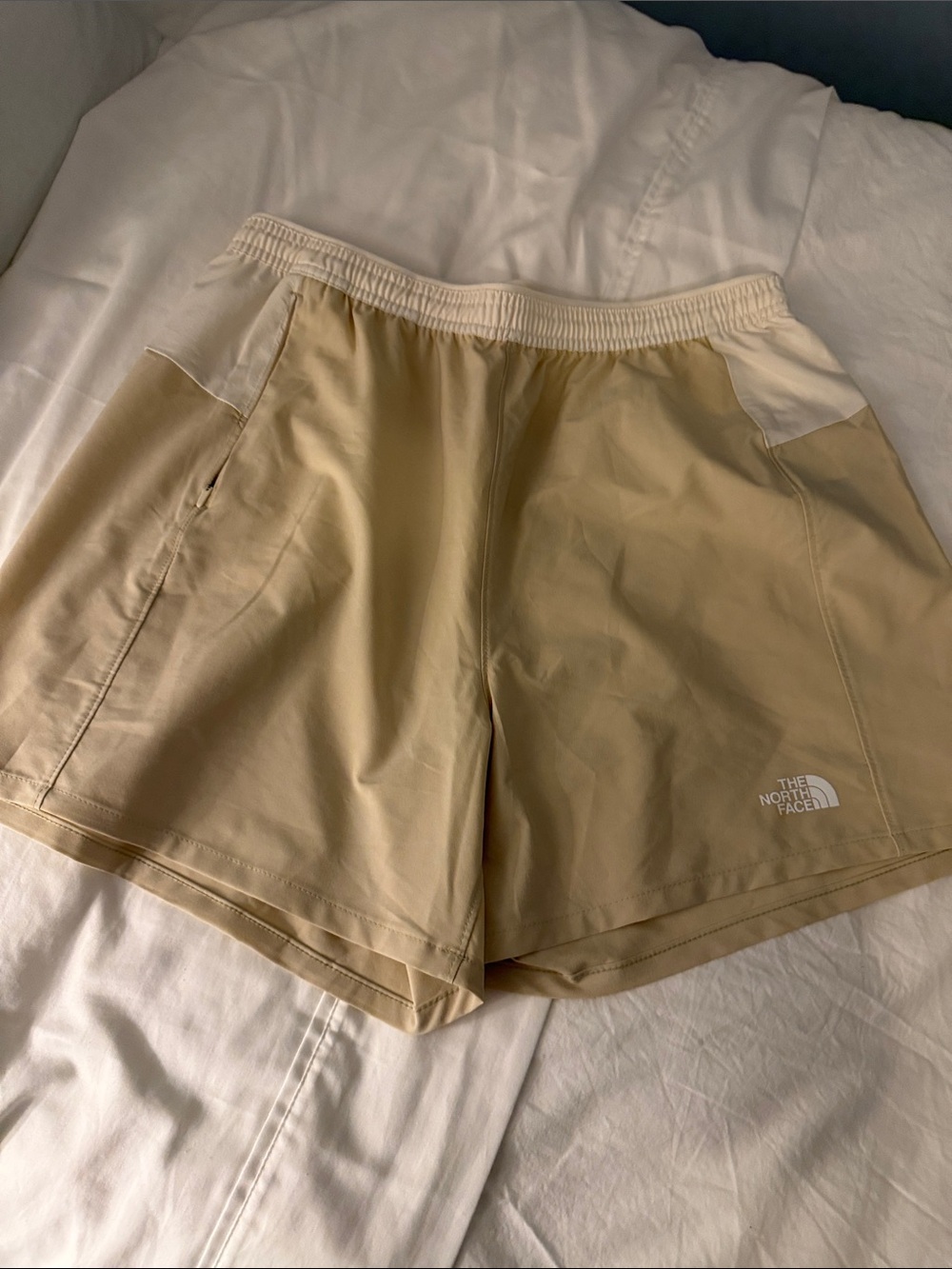 The North Face Beige and Cream Athletic Shorts